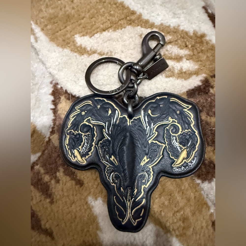 RARE Coach Chelsea Champlain Ram Tattoo Bag Charm
